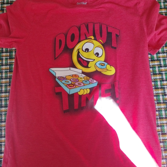 Cat & Jack Donut Time t-shirt boys youth XL (16)  yellow smiley face - Picture 2 of 7